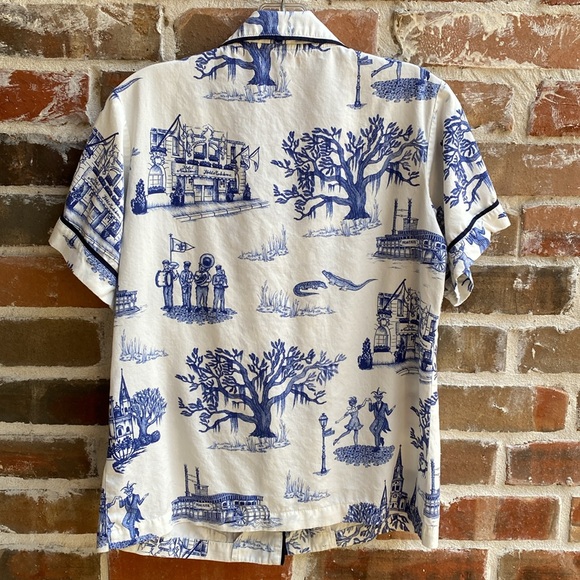 Katie Kime New Orleans Toile pajama top - Picture 5 of 15
